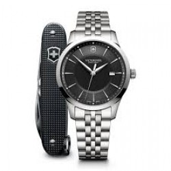 Alliance large zwarte wijzerplaat  10atm incl zakmes - 607701