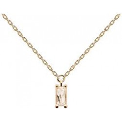 Ketting geelkleurig met zirconia - 610224