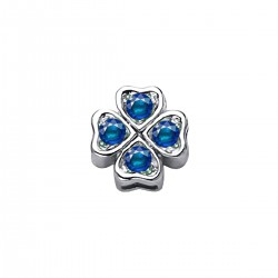 Element klavertje wit goud met safier - 610896