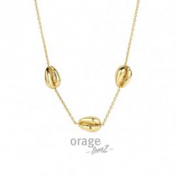 Ketting geelkleurig met koffieboontjes - 609053