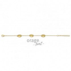 Armband geelkleurig met koffieboontjes - 609054